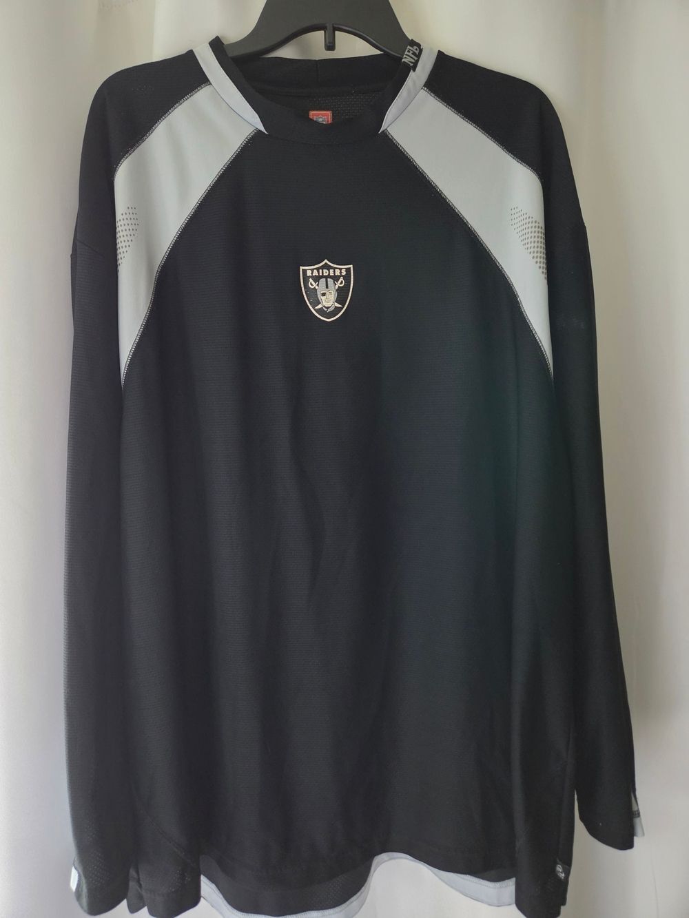 NFL Raiders Black and Silver Long Sleeve Shirt